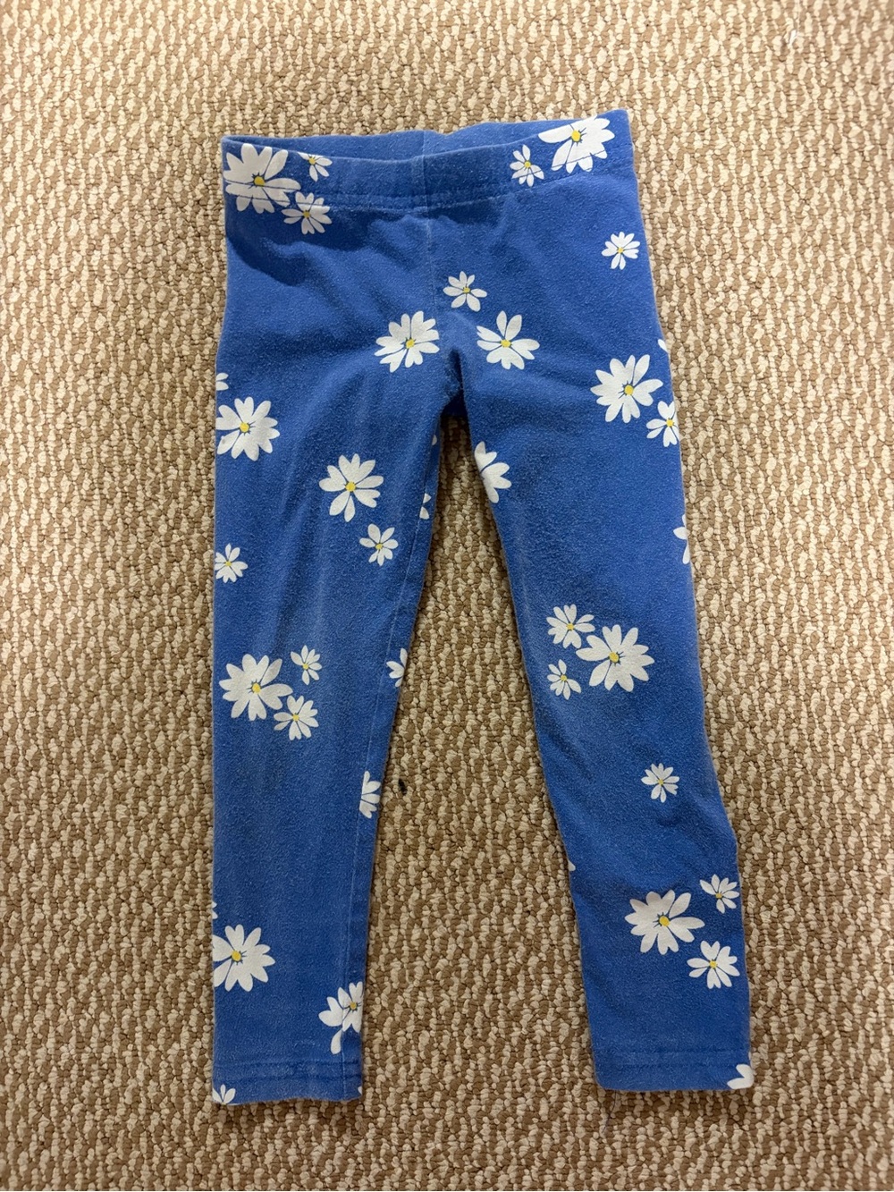 Carter's girls size 4T Blue Leggings with White Daisy Print